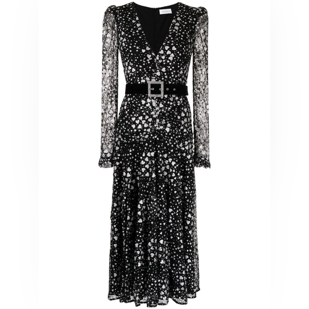 Rebecca Vallance Valarie heart-motif MIDI Dress